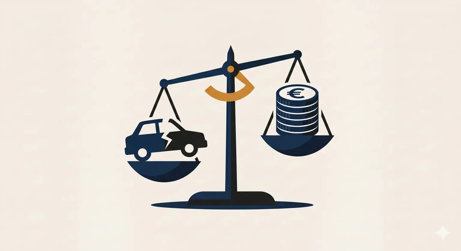 Illustration: Lohnt sich ein Kfz-Gutachten — Schaden-Schwellen-Visualisierung