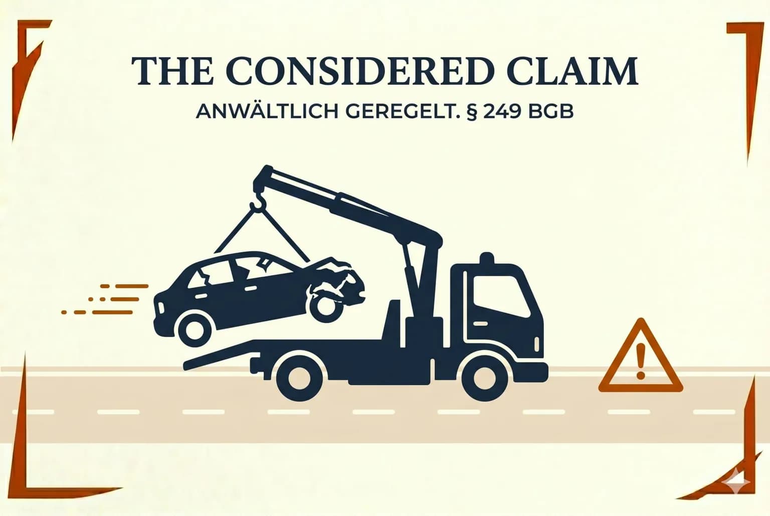 Editorial-Illustration: Abschleppdienst nach Unfall — richtige Wahl, Kostenfalle vermeiden