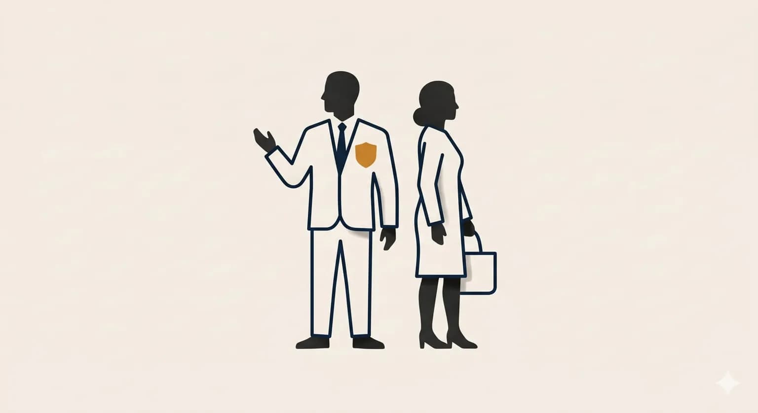 Illustration: Gutes vs. schlechtes Gutachten — editorial Gegenüberstellung